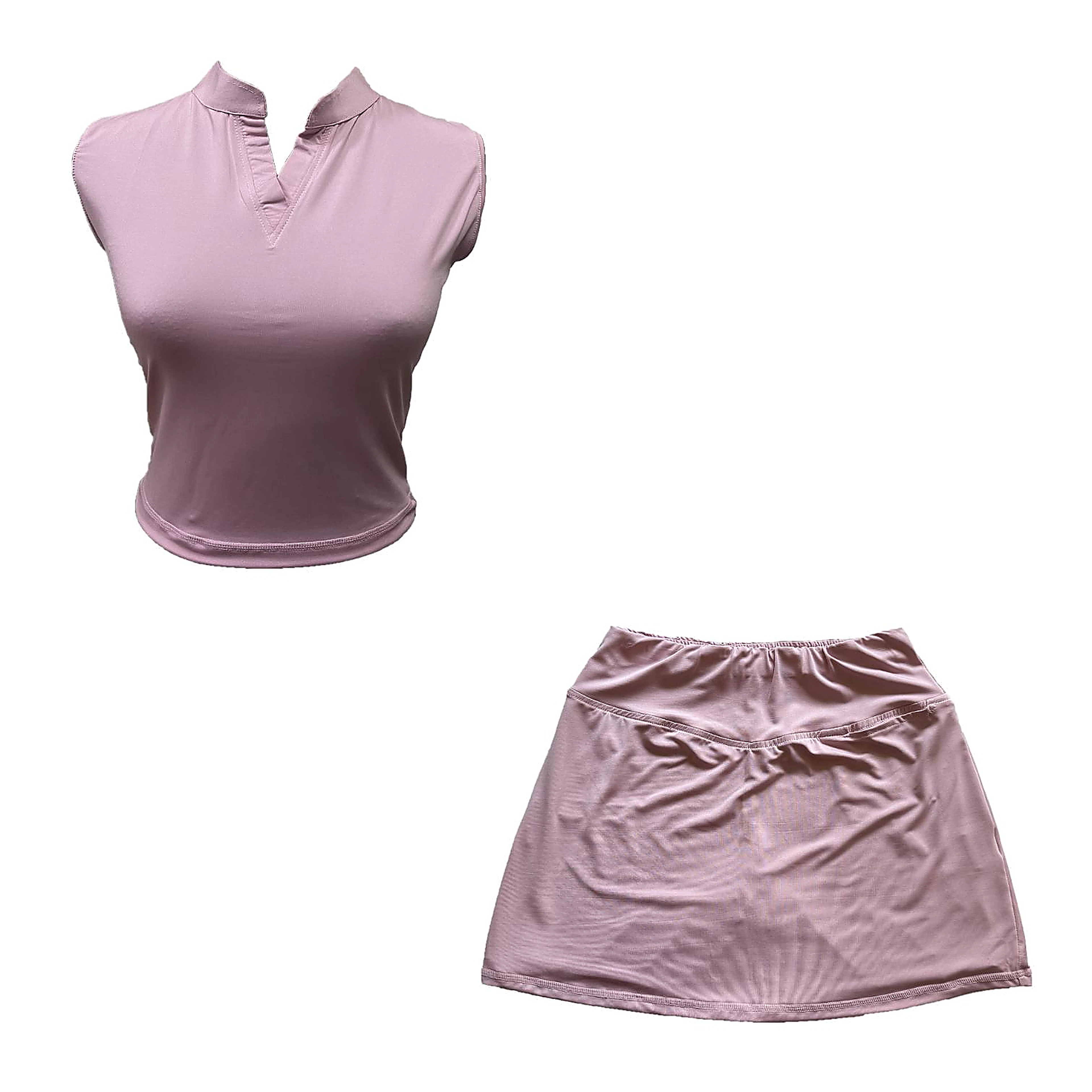 Polo & Skirt Set — Rose