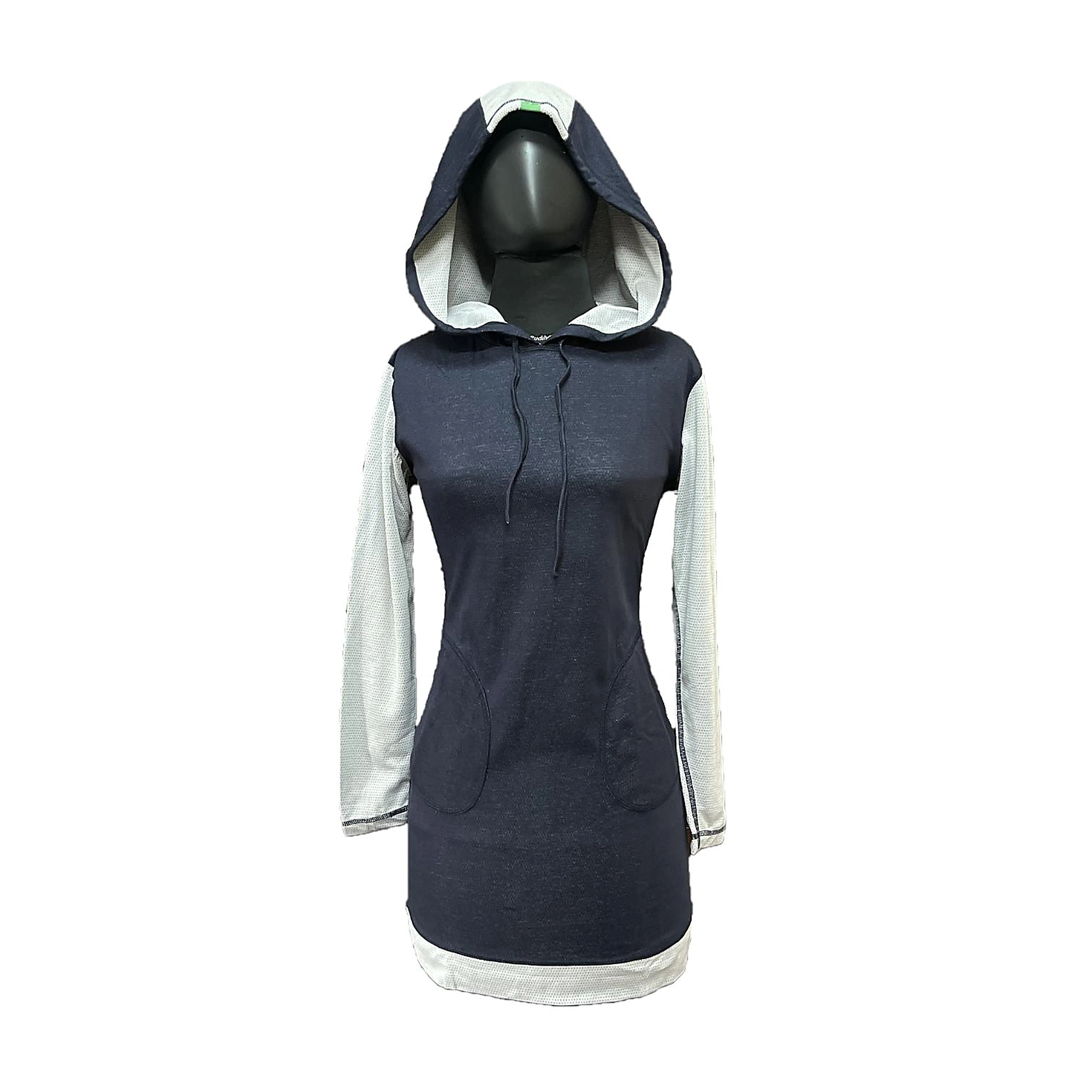 Sleeveless Hooded Top — Navy