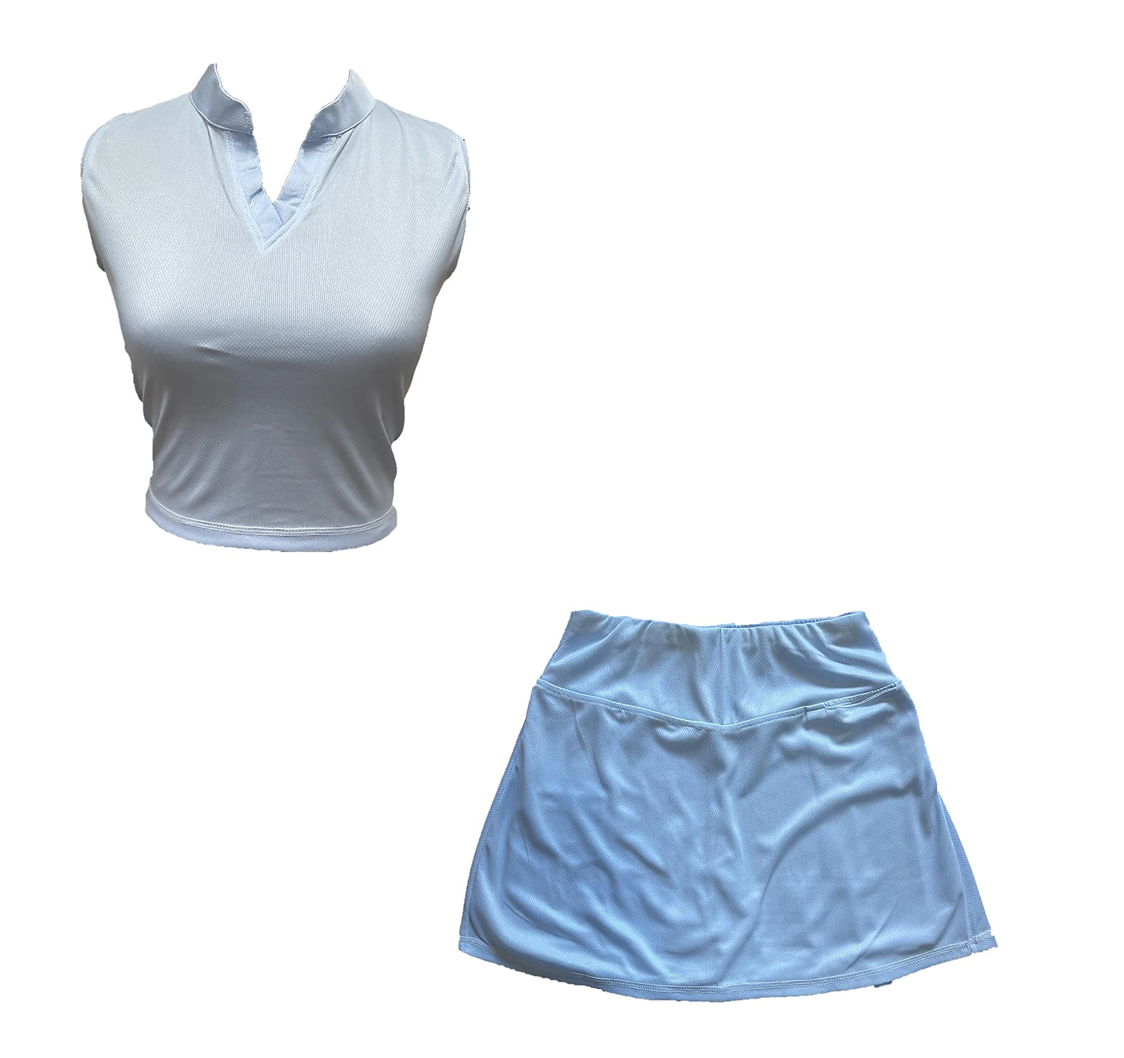 Polo & Shorts Set — Ice Blue