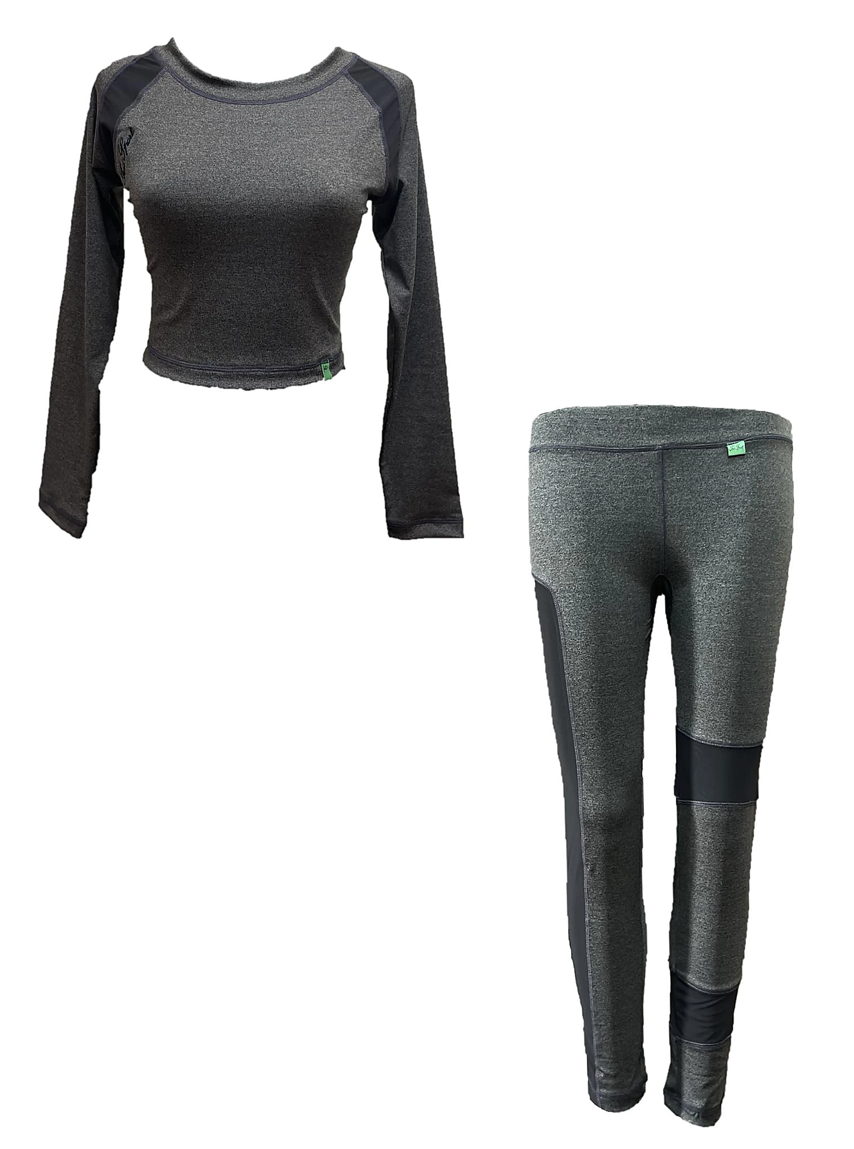 Long-sleeve Yoga Set — Charcoal
