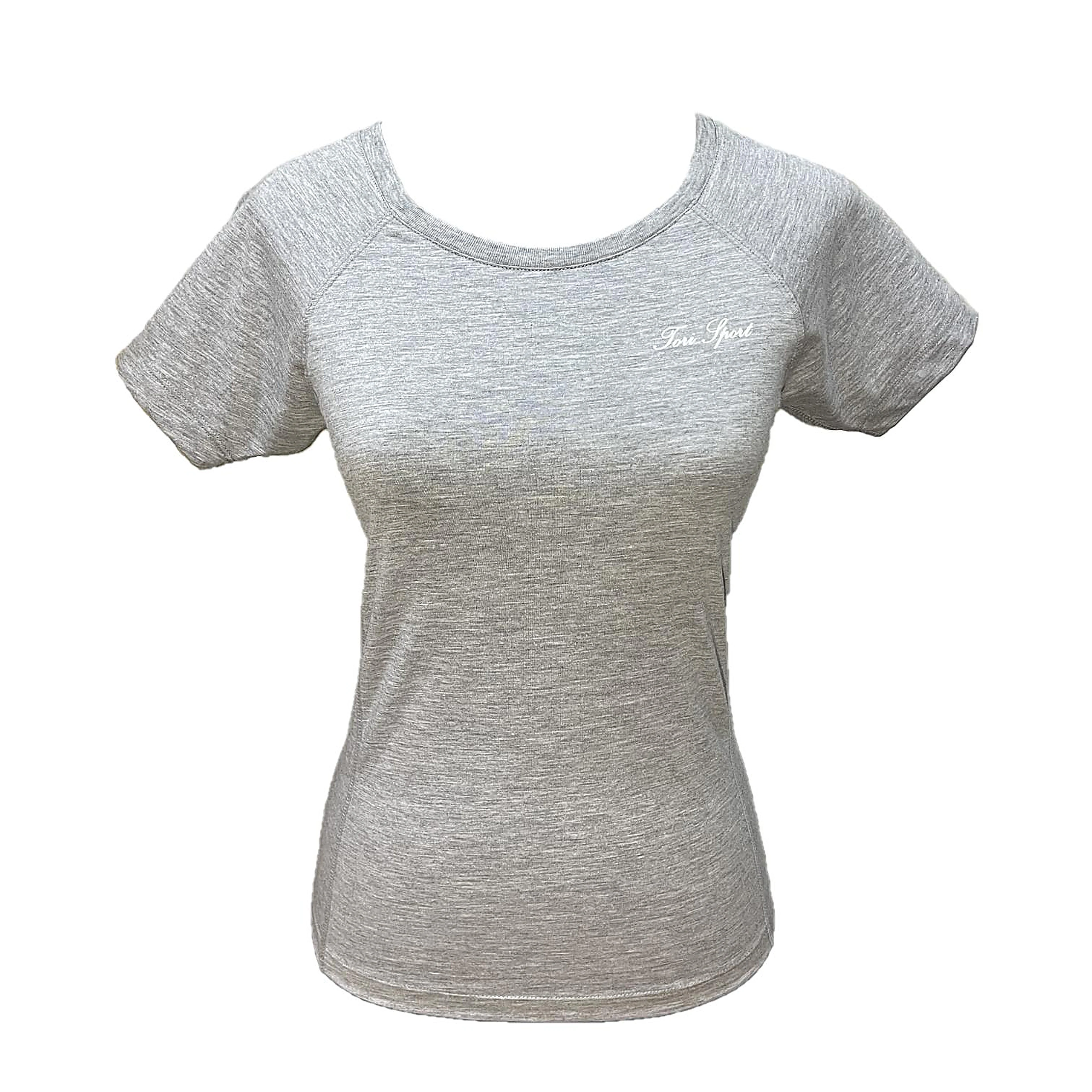 Scoop-neck Sport Tee — Grey