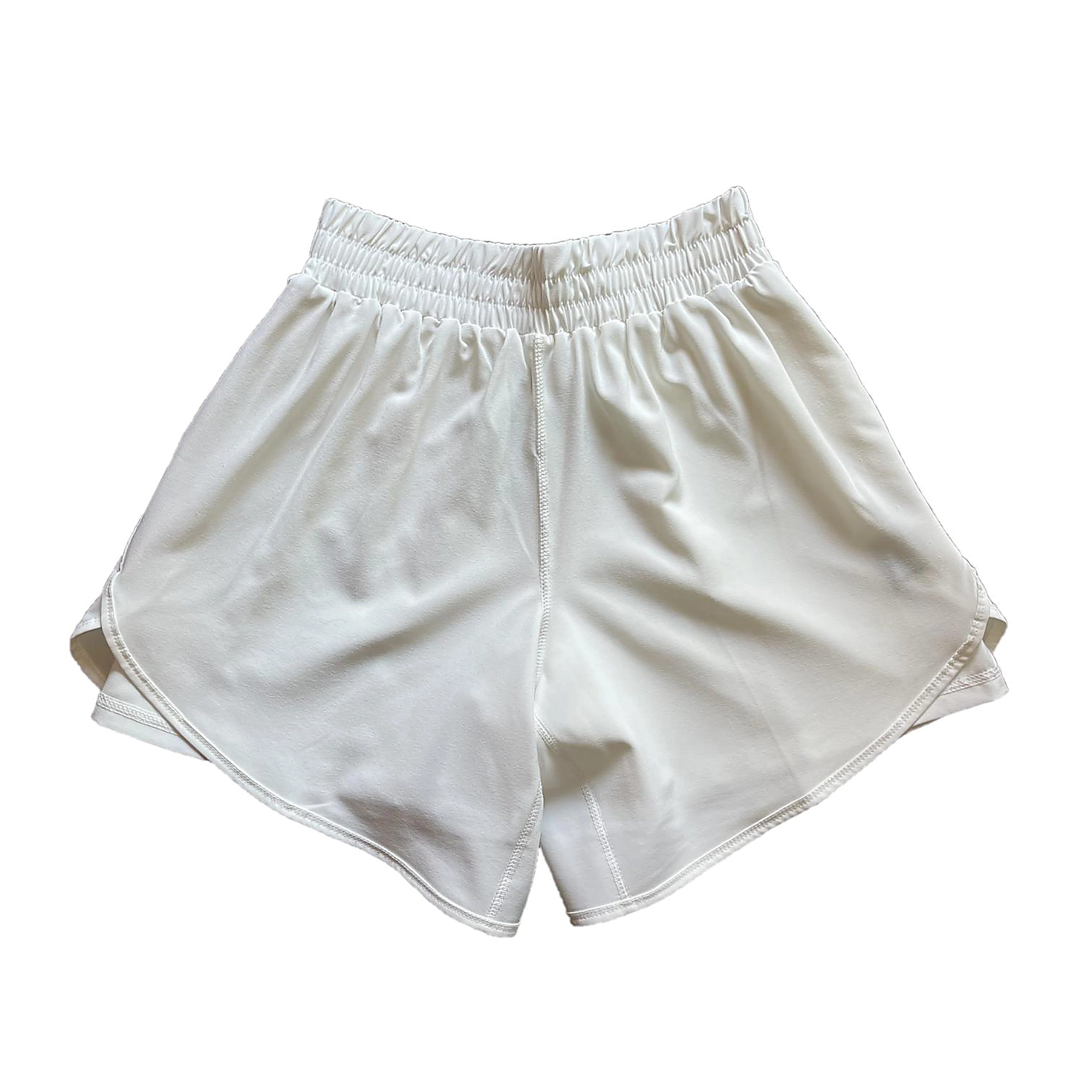 Flared Sport Shorts — White