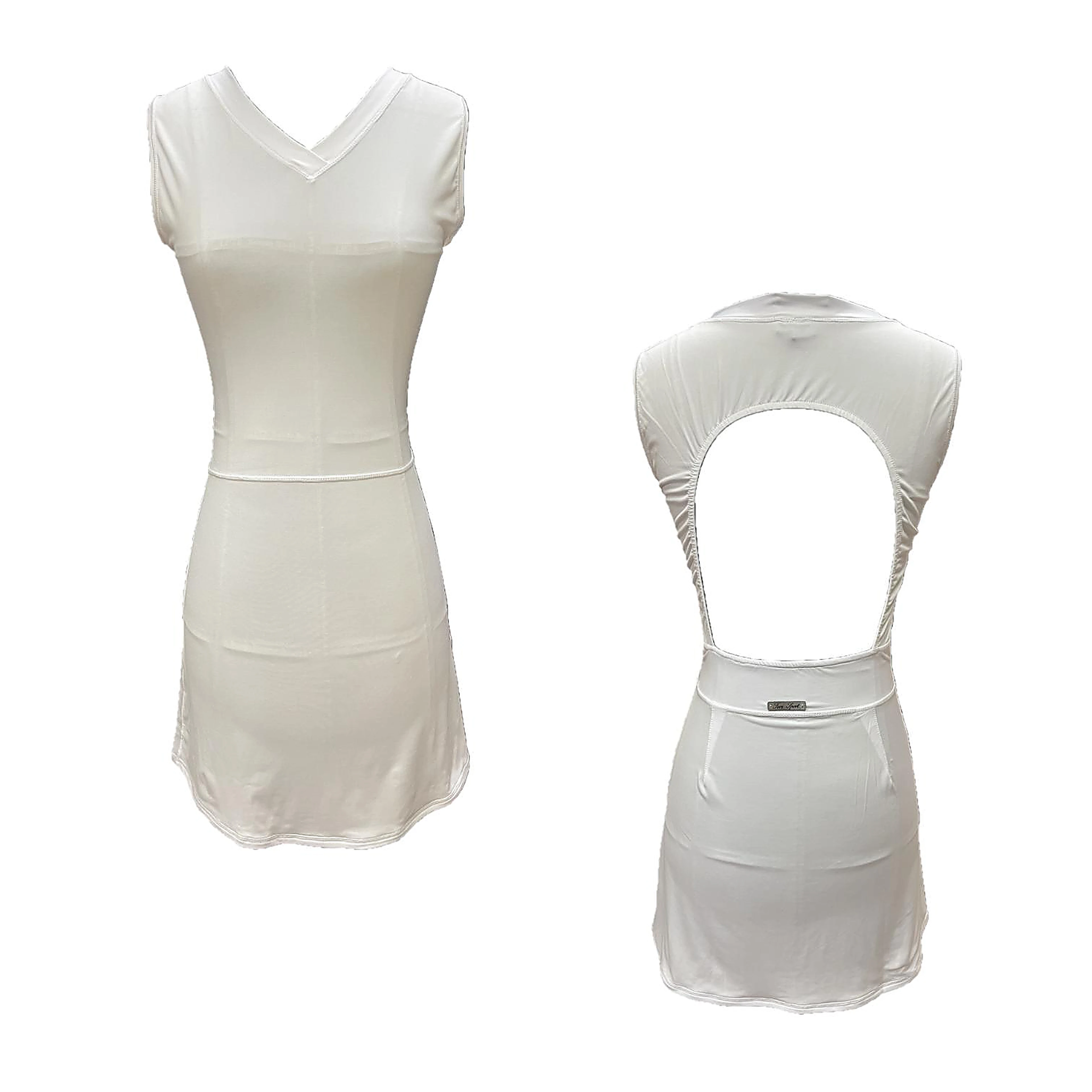 Open-back Sport Dress — White