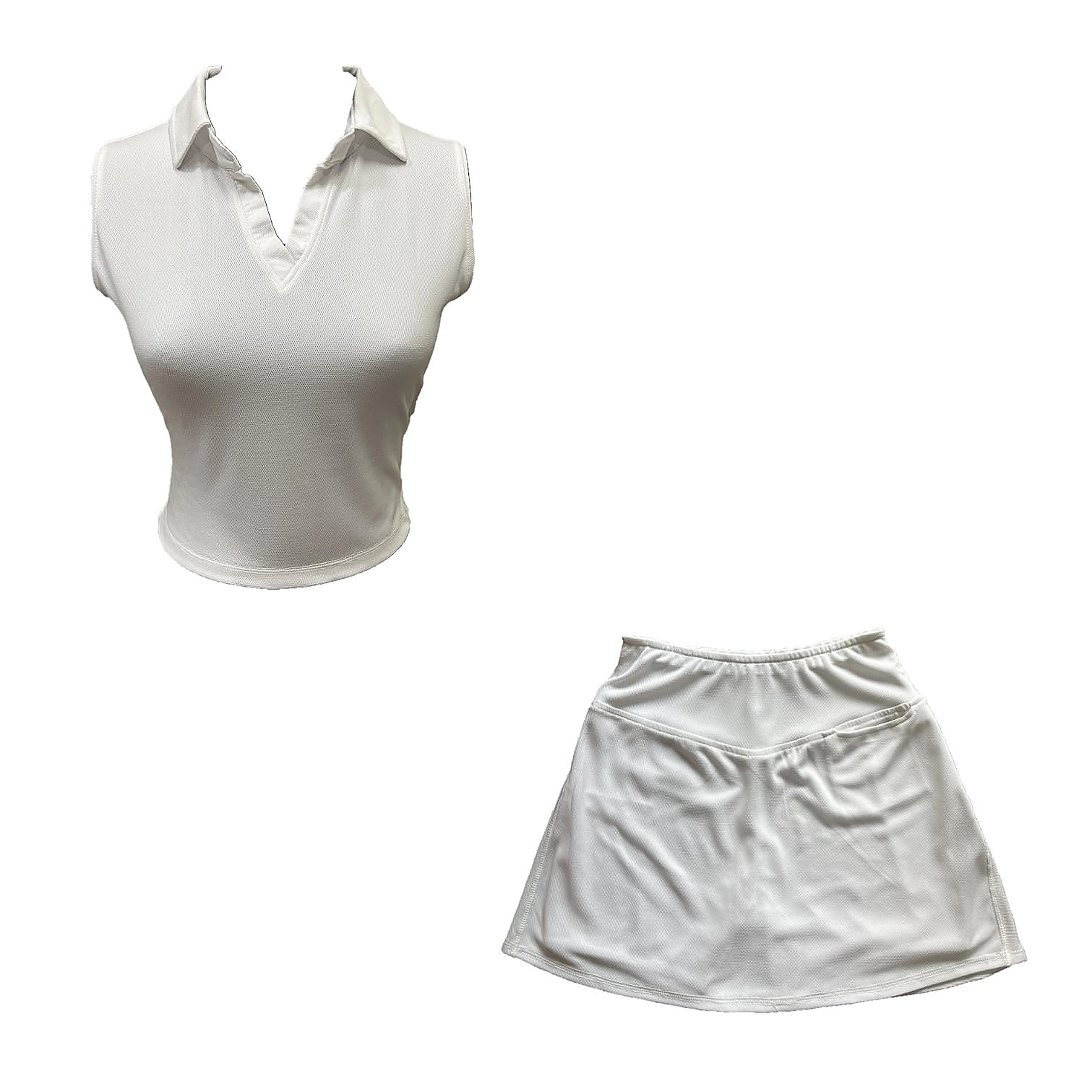 Polo & Shorts Set — White