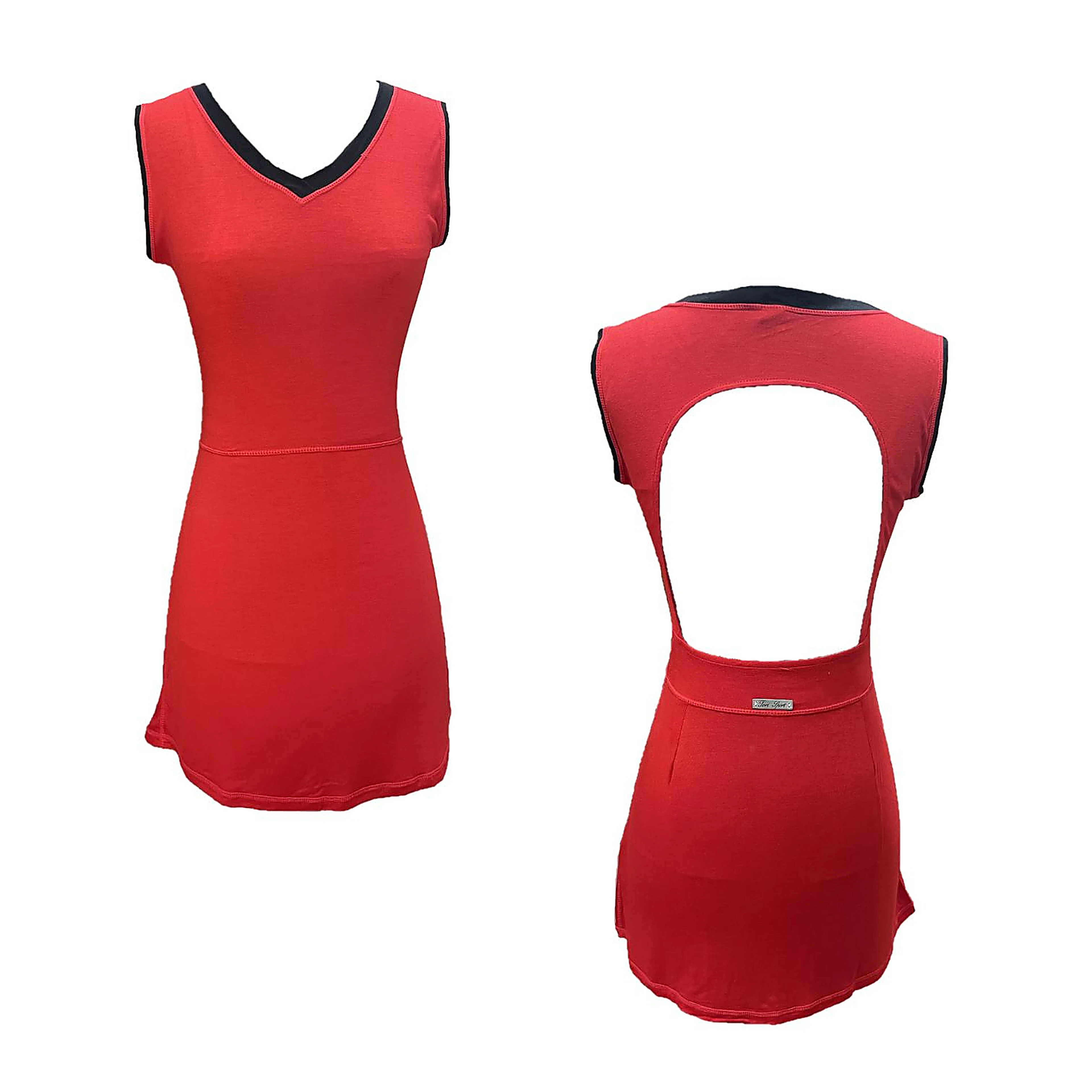 Open-back Sport Dress — Red