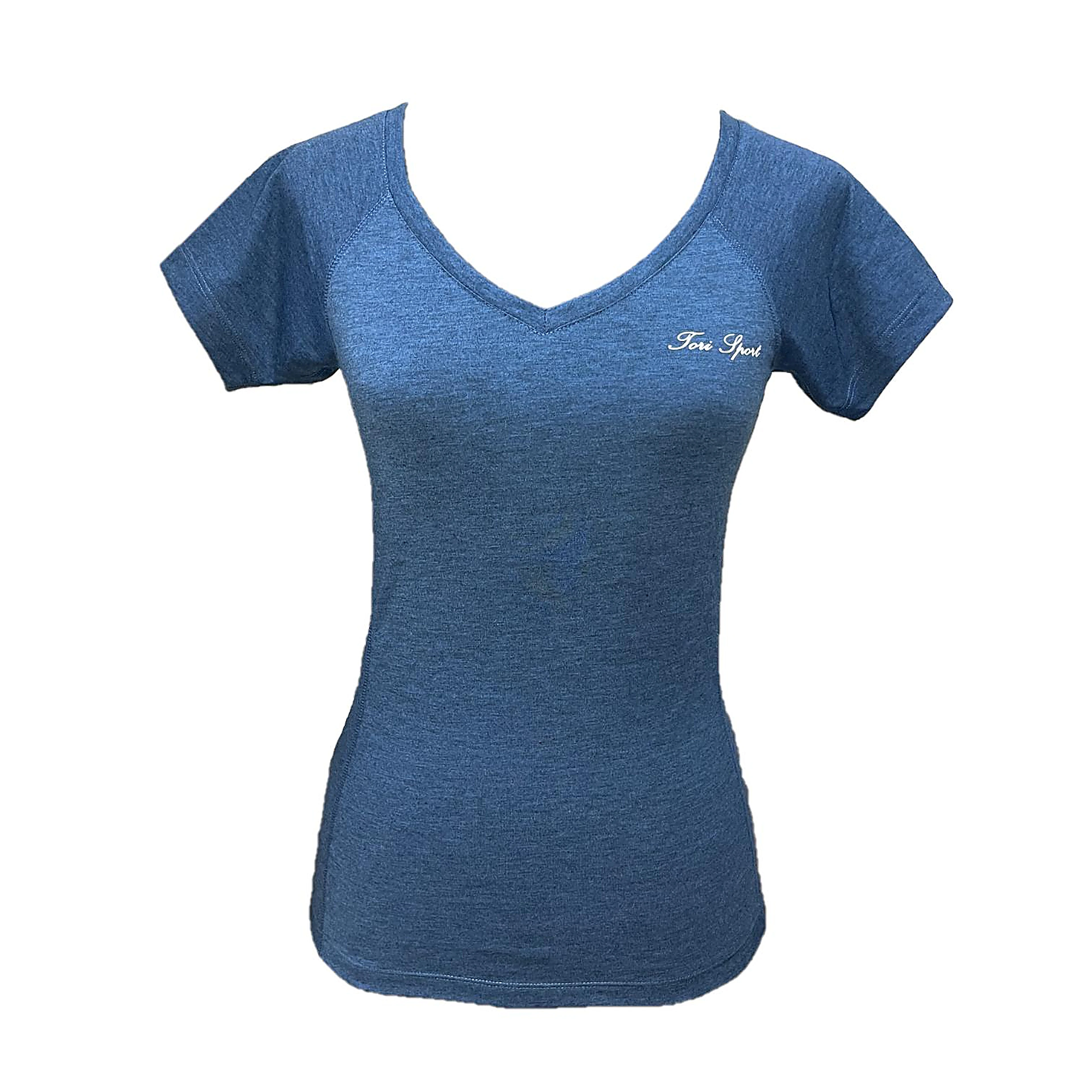 Scoop-neck Sport Tee — Blue