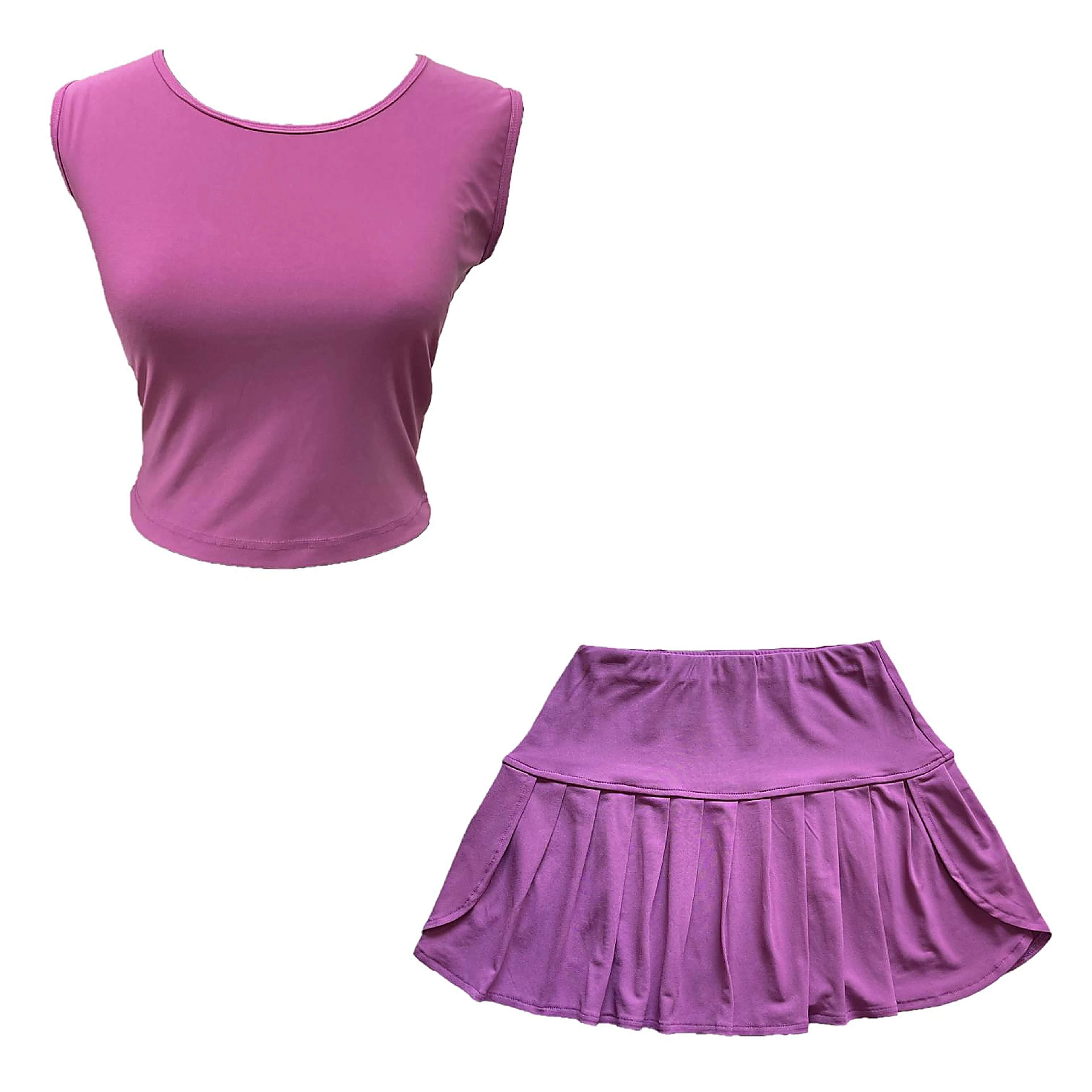 Sleeveless Top & Skirt Set — Orchid